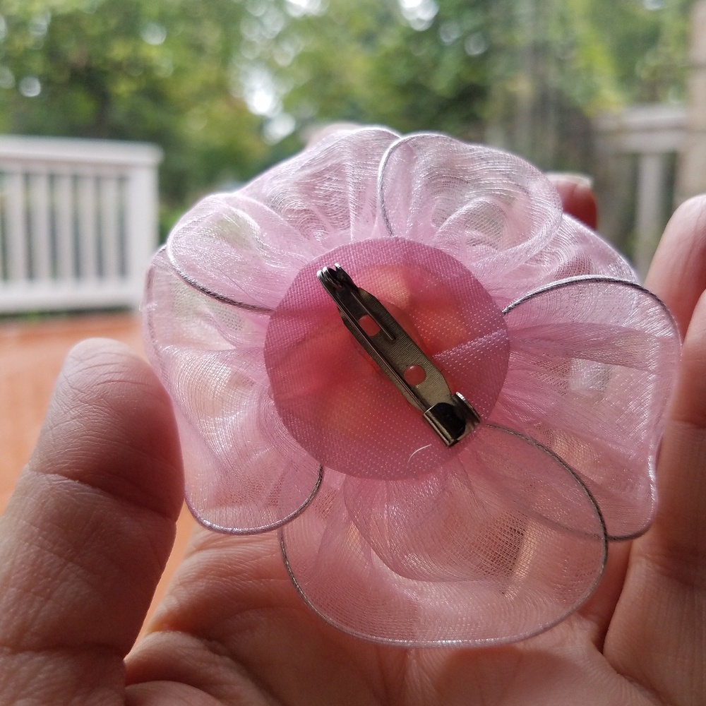 Pink Flower Brooch from Greece - Picture 7 of 7